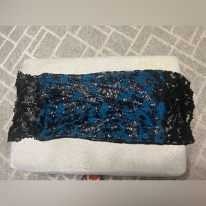 Tadashi Shoji Paillette embroidered lace sheath